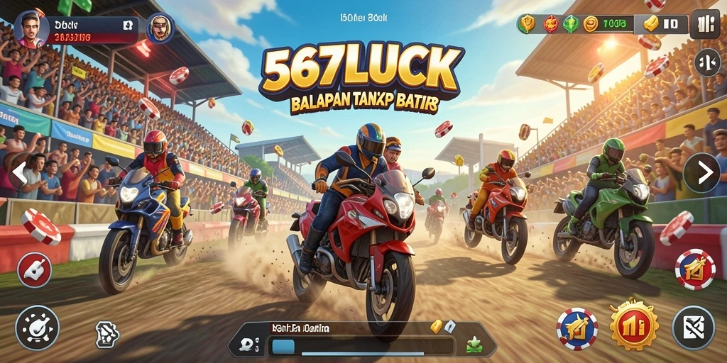 Tampilan gameplay Racing 567LUCK yang penuh aksi.