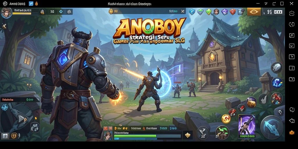 Tangkapan layar gameplay ANOBOY menampilkan aksi strategi yang mendebarkan.