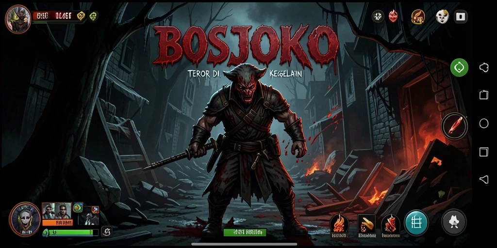 Tampilan gameplay menegangkan di dunia kegelapan BOSJOKO.