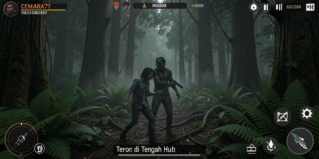 Gameplay menegangkan di hutan angker CEMARA77.