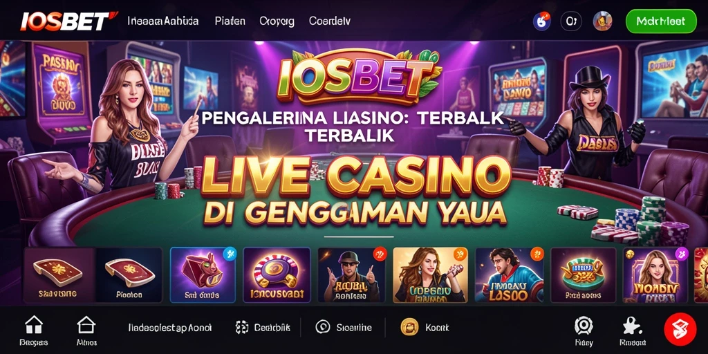 Tampilan screenshot utama dari gameplay Live Casino yang mendebarkan.