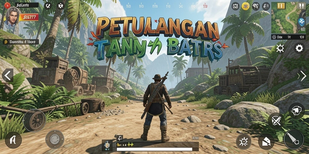 Screenshot gameplay JELAS777 menunjukkan dunia luas yang menakjubkan.