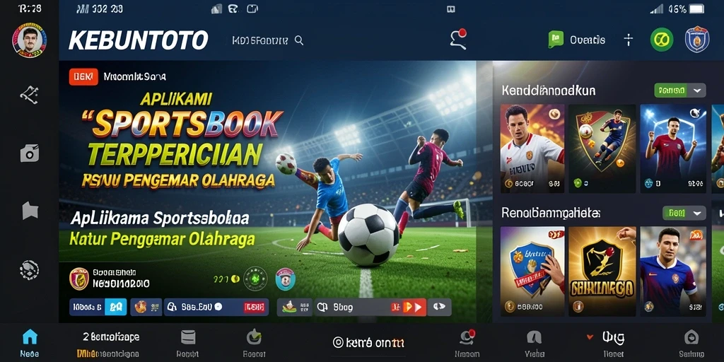 Tampilan antarmuka KEBUNTOTO saat memainkan taruhan olahraga.