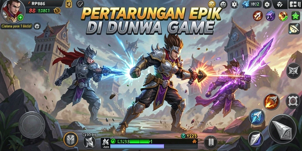 Tampilan dinamis dari gameplay Fighting yang seru di RP886.