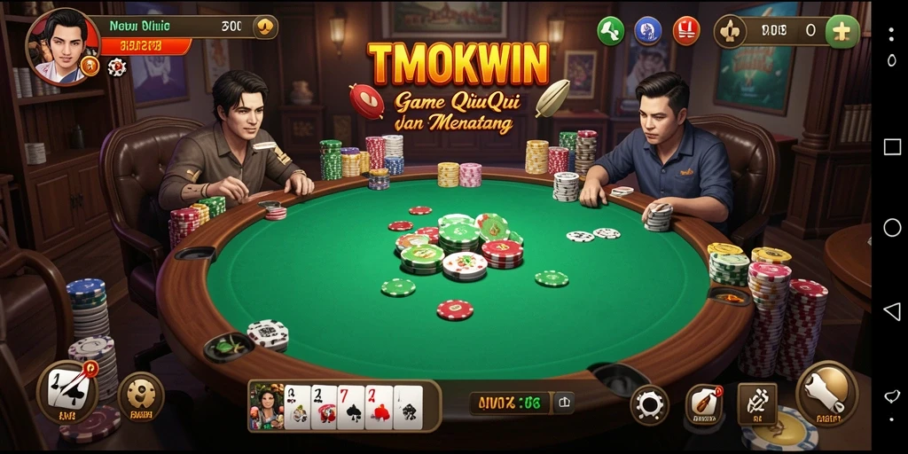 Gameplay seru TMOKWIN dalam menantang pemain QiuQiu.