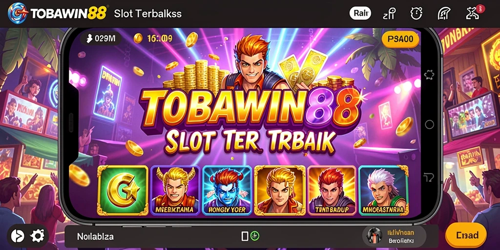 Screenshot utama TOBAWIN88 menampilkan gameplay slot yang seru.